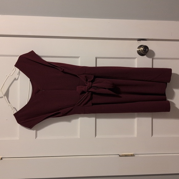 LOFT Burgundy Midi Dress - Picture 6 of 8
